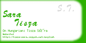 sara tisza business card